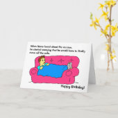 Carte Anniversaire du vaccin de confinement Funny Man (Fleur jaune)