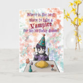 Carte Anniversaire du Vampire (Fleur jaune)