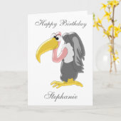 Carte Anniversaire du Vautour (Fleur jaune)
