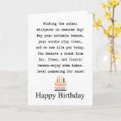 Carte Anniversaire du vétérinaire (Fleur jaune)