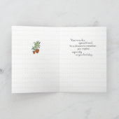 Carte Anniversaire du vieil ami Plante (Intérieur)