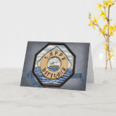 Carte Anniversaire du vieux bateau à vapeur (Fleur jaune)