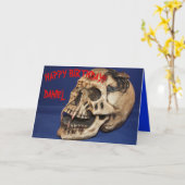 Carte Anniversaire du vieux crâne (Fleur jaune)