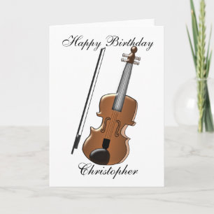 Carte Anniversaire du violon