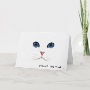 Carte Anniversaire du visage de chat perse