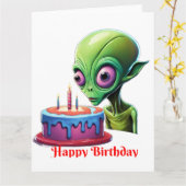 Carte Anniversaire Du Visiteur Céleste (Fleur jaune)