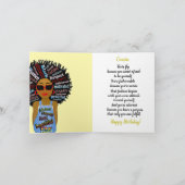 Carte Anniversaire du vol afro-américain Cousin (Intérieur)