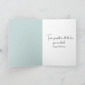 Carte Anniversaire du Wolfhound irlandais (Intérieur)