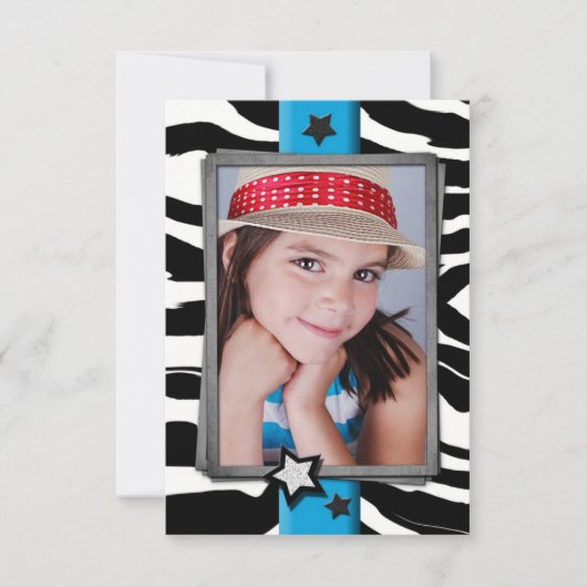 Carte Anniversaire du Zèbre (Devant)