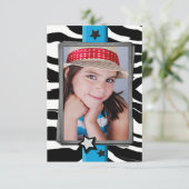 Carte Anniversaire du Zèbre (Debout devant)