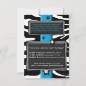 Carte Anniversaire du Zèbre (Dos)