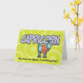 Carte Anniversaire du Zodiac - Capricorne (Fleur jaune)