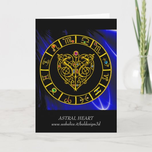 Carte Anniversaire du Zodiac du COEUR ASTRAL (Devant)
