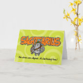 Carte Anniversaire du Zodiac - Sagittarius (Fleur jaune)