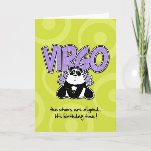 Carte Anniversaire du Zodiac - Vierge (Devant)