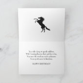 Carte Anniversaire d'un ami, un cheval arabe (Intérieur)