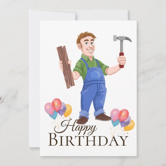 Carte Anniversaire d'un artisan (Devant)