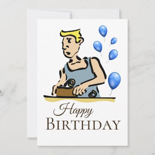 Carte Anniversaire d'un artisan (Devant)