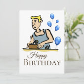 Carte Anniversaire d'un artisan (Debout devant)