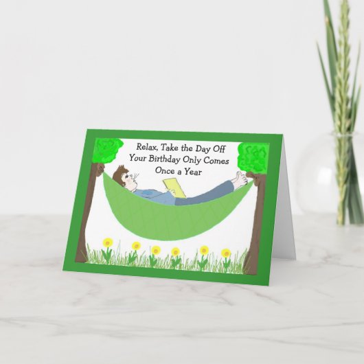 Carte Anniversaire d'un gars drôle (Devant)