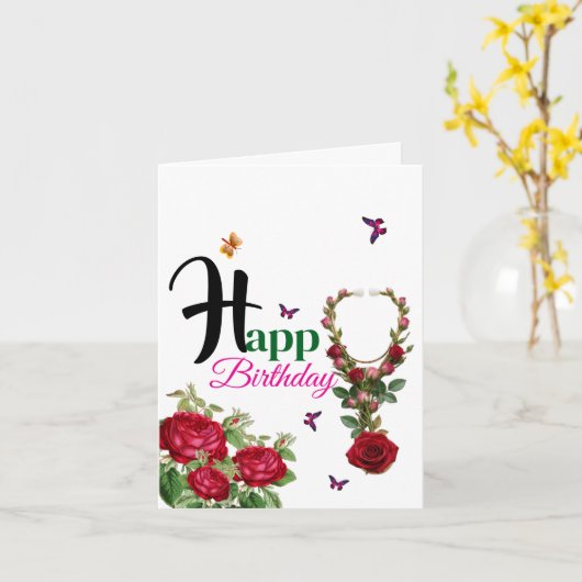 Carte Anniversaire d'un médecin (Fleur jaune)