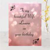 Carte Anniversaire d'une femme personnalisée (Fleur jaune)