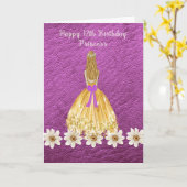 Carte Anniversaire d'une fille de 12 ans en Lavande (Fleur jaune)