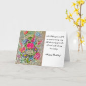 Carte Anniversaire d'une fille florale (Fleur jaune)