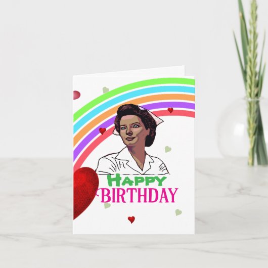 Carte Anniversaire d'une infirmière (Devant)