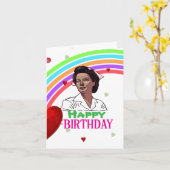 Carte Anniversaire d'une infirmière (Fleur jaune)