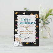 Carte Anniversaire d'une pâtisserie (Debout devant)