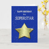 Carte Anniversaire d'une superstar (Fleur jaune)