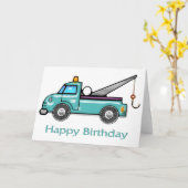 Carte Anniversaire dur de dépanneuse (Fleur jaune)