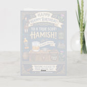 Carte Anniversaire écossais Hamish (Dos)