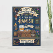 Carte Anniversaire écossais Hamish (Devant)