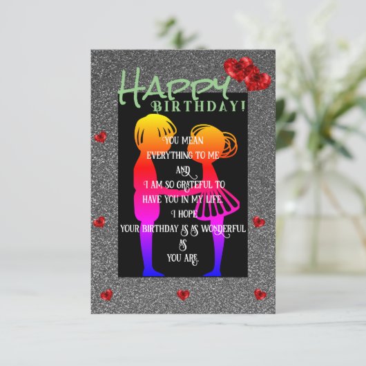 Carte anniversaire écrasant (Debout devant)