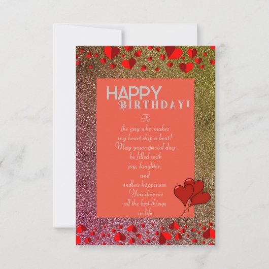 Carte anniversaire écrasant (Devant)