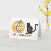 Carte Anniversaire Éffrayant (Fleur jaune)