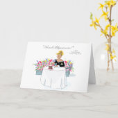 Carte Anniversaire élégant (Fleur jaune)