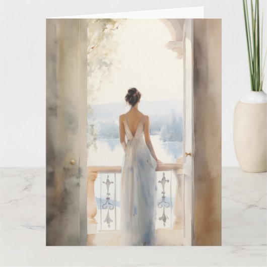 Carte Anniversaire élégant au bord du lac (Devant)