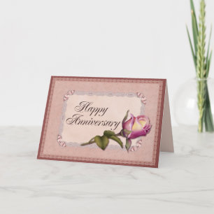 Carte Anniversaire élégant de dentelle