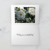 Carte Anniversaire élégant de rose profonde (Intérieur)