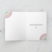 Carte Anniversaire élégant du Mariage Red Boho Mandala (Intérieur)