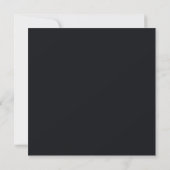 Carte Anniversaire Élégant Noir Argent Diamant Vagues (Dos)