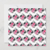 Carte Anniversaire élégant rose et argent chaud (Dos)