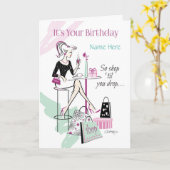 Carte Anniversaire, Elle, Magasinez jusqu'à ce que tu la (Fleur jaune)