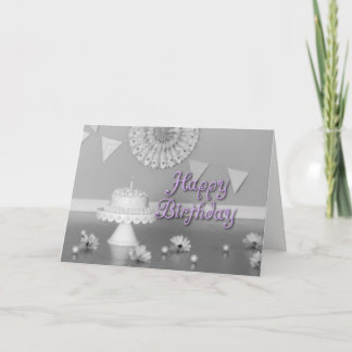 Carte Anniversaire en B/W