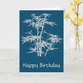 Carte Anniversaire en bambou de conception de Japonais (Fleur jaune)