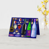 Carte Anniversaire en bouteille (Fleur jaune)