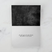 Carte anniversaire en cuir noir pour step papa (Intérieur)